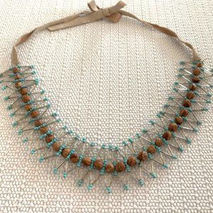 Necklace - Suede & Turquoise